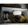 Image 2 : ALUMINUM BOX & A BOX OF MISC. LIGHTS, MIRRORS, ELECTRICAL, ETC.