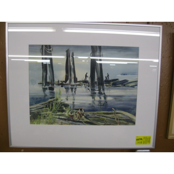 ORIGINAL FRAMED WATERCOLOR, SIGNED