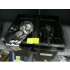 Image 1 : 4 BLACK CONTAINERS W/MISC. CONTENTS: LADLES, TONGS, ETC.