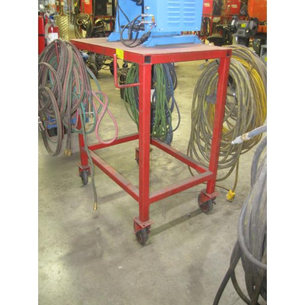 RED WELDING CART ON CASTORS
