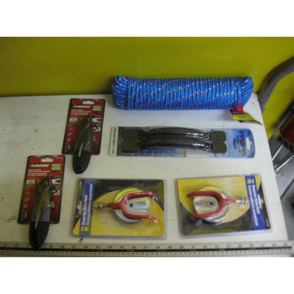 MISC. HANDLES, ROPE, MAGNETIC HOOKS, ETC.
