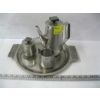 Image 1 : STAINLESS LOOK TEAPOT, PLATTER, SUGAR & CREAM SET
