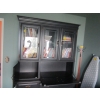 Image 2 : LG. CABINET W/DROP FRONT DESK, 3 GLASS DOORS & LOWER CABINET