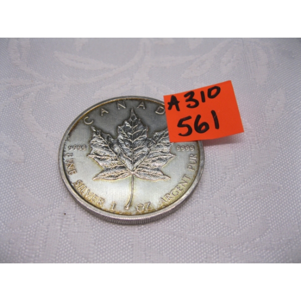 2011 1 OZ. .999 FINE SILVER MAPLE LEAF $5 COIN (TAX EXEMPT)