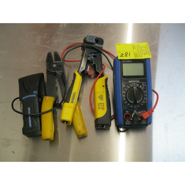VOLTOMETER, WIRE STRIPPERS, STUD FINDER