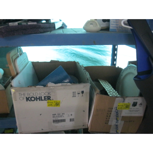 2 BOXES OF MISC. FILE HOLDER, KNIFE RACK, ETC.