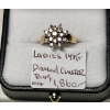 Image 1 : LADIES 14KT DIAMOND CLUSTER RING W/A $1,860, SZ 5 3/4