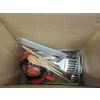 Image 2 : 2 BOXES OF MISC. UTENSILS, PROCTOR SILEX WAFFLE MAKER, ETC.