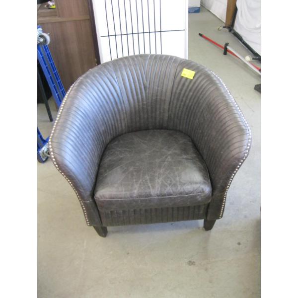 LEATHER UPHOLSTERED CHAIR