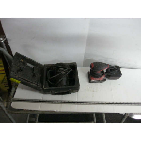 MILWAUKEE PALM SANDER & A BLACK & DECKER ROUTER