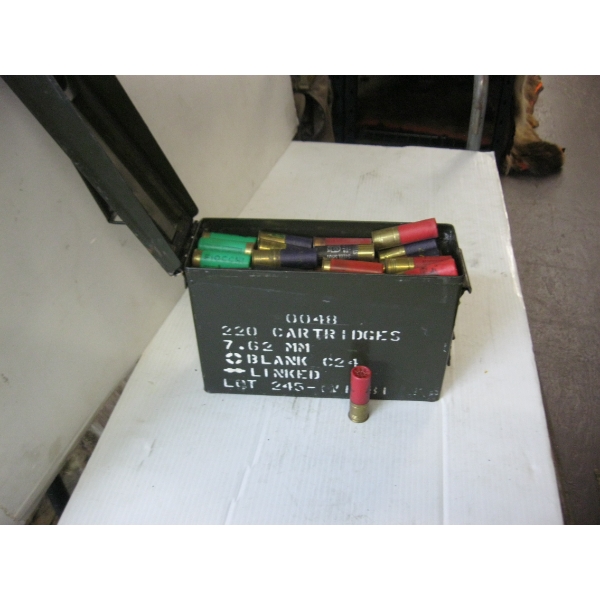 METAL SHELL BOX W/ASST. SHOTGUN SHELLS