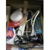 Image 4 : 3 FLATS OF MISC. POWER BARS, SEWING & KITCHEN ITEMS