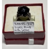 Image 1 : LADIES .925 SILVER RING W/LG. DARK STONE, 12G, SZ 6 1/2