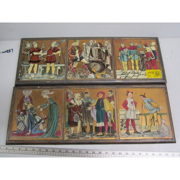 2 WOODEN 3 TILE PICTURES