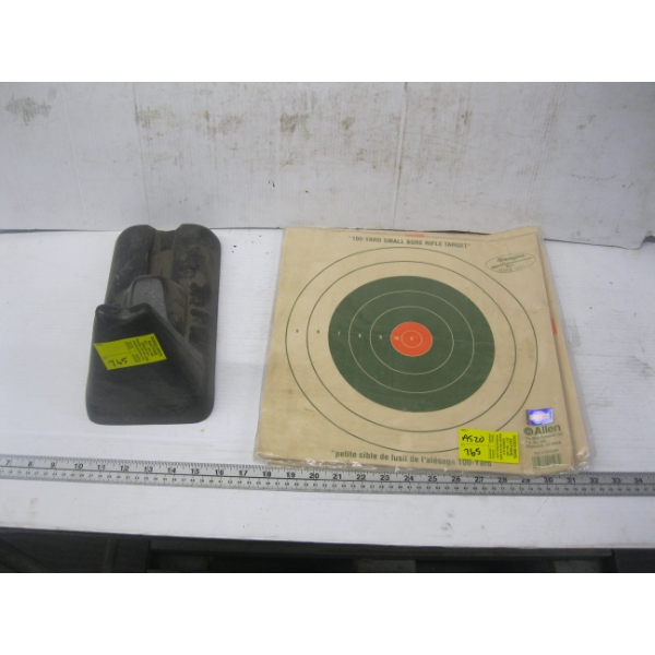 GUN REST & LOT OF TARGETS