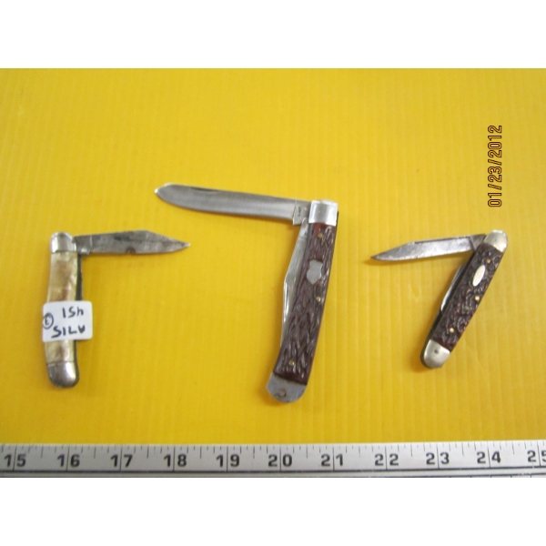 3 FOLDING POCKETKNIVES