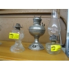 Image 1 : 3 OIL LANTERNS - 2 MISSING CHIMNEYS