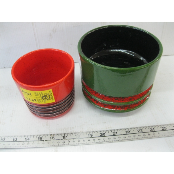 1 WEST GERMAN MCM PLANT POT & 1 HOLLAND PLANT POT