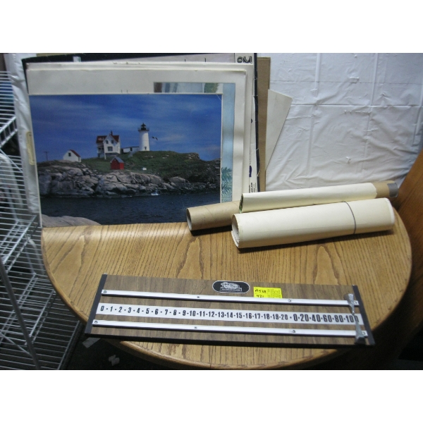 MISC. BILLIARD SCOREBOARD, VINTAGE PICTURES, ETC.