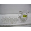 Image 1 : 8 VINTAGE DEPRESSION GLASS GLASSES & GLASS PITCHER