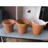 Image 1 : 3 TERRA COTTA PLANT POTS