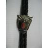 Image 3 : SILVER & CORAL NAVAJO BOLO TIE