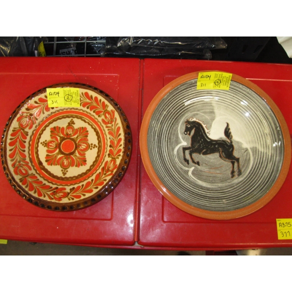 2 POTTERY BOWLS