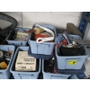 Image 2 : 9 PLASTIC BINS W/MISC. NEW CONTENTS