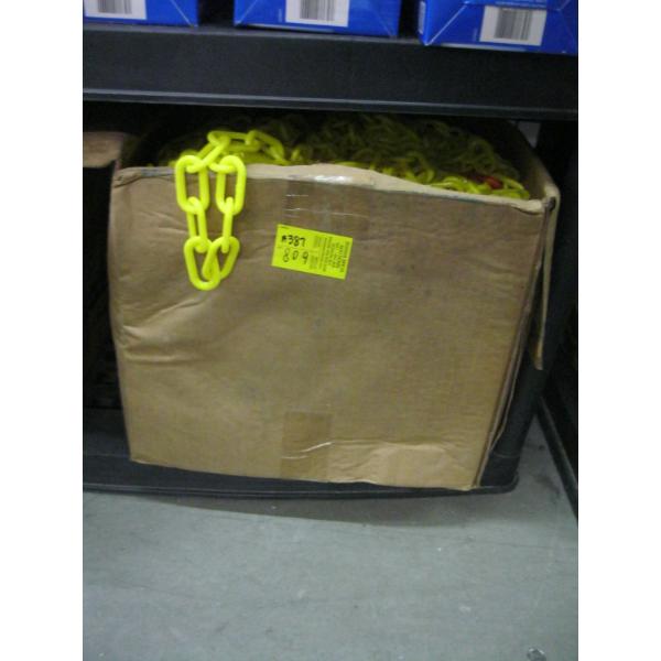 500' OF 2" LINKS YELLOW PLASTIC CHAIN
