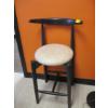 Image 1 : BLACK WOOD FRAMED STOOL 