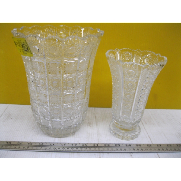 2 CRYSTAL VASES