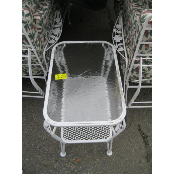 1 WROUGHT IRON RECTANGULAR PATIO TABLE