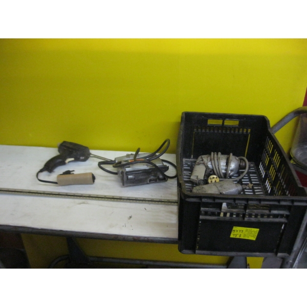 BASKET W/ASST. MISC. SOLDERING GUN, JIGSAW, 1/2" IMPACT GUN