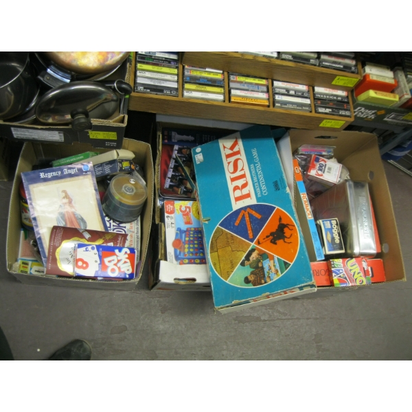 3 BOXES OF MISC. GAMES, ETC.
