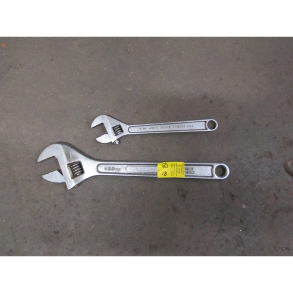 2 CRESCENT WRENCHES - 18" & 12"