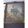 Image 2 : ORNATELY FRAMED PICTURE - WOMAN PLAYING HARP