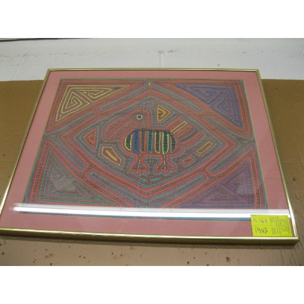 FRAMED QUILTING PICTURE