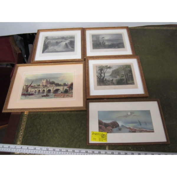 5 FRAMED PICTURES
