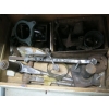 Image 3 : CONTAINER OF LG. BOLTS & WOODEN BOX W/MISC. RAILWAY RATCHET TOOLS, ETC.