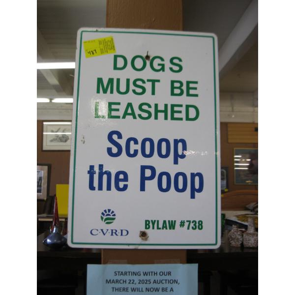 DOGS ON LEASH SIGN
