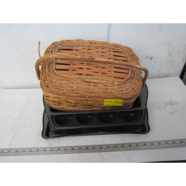 LIDDED BASKET & BAKING PANS