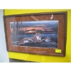 Image 4 : 3 FRAMED WILDLIFE PICTURES - QUAIL, COUGARS?, LOON