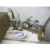 Image 4 : MISC. BICYCLE CLOCK, BRASS FIGURINES, ETC.