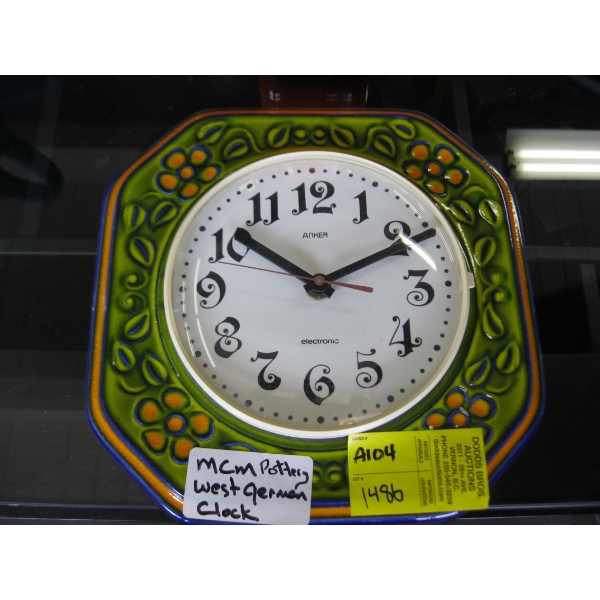 MCM POTTERY WEST GERMAN CLOCK