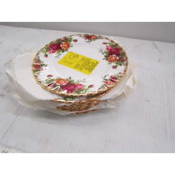 9 ROYAL ALBERT OLD COUNTRY ROSE SM. SIDE PLATES