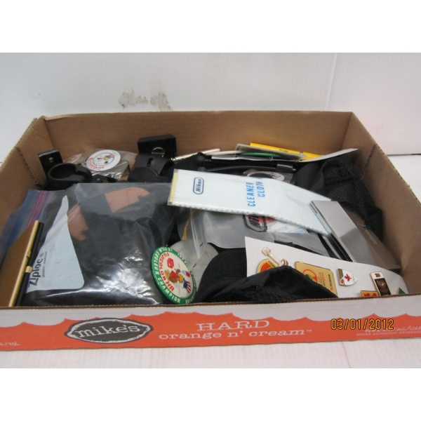 PINS, CAMERA ITEMS, ETC.