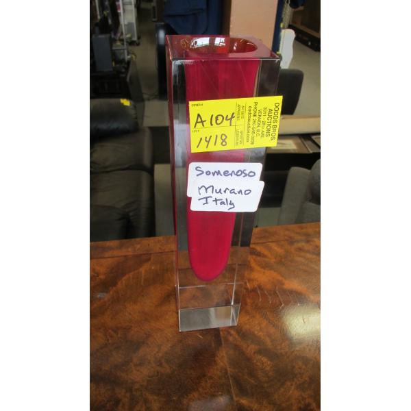 SOMMERSO MURANO GLASS VASE - MADE IN ITALY