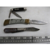 Image 2 : KNIFE W/SHEATH & 2 FOLDING POCKET KNIVES