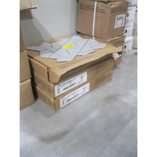 3 BOXES OF GREY MOSAIC TILE