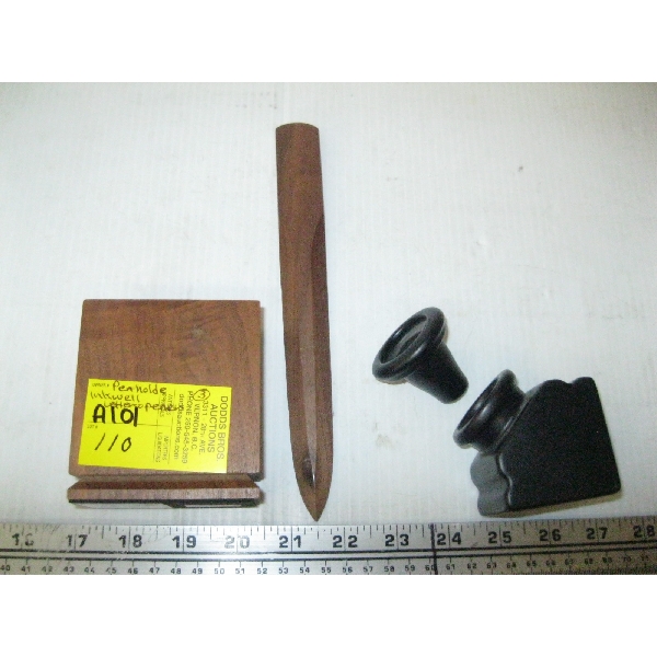 LETTER OPENER, PEN HOLDER & INK WELL